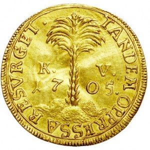 Реверс монеты Венгрия, 1 дукат, 1705