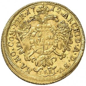 Реверс монеты Венгрия, 1 дукат, 1712