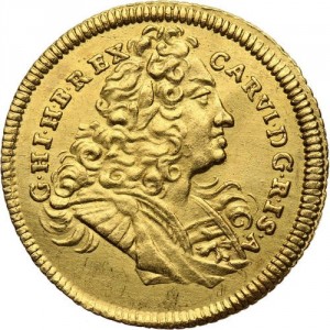 Аверс монеты Венгрия, 1 дукат, 1721-1728