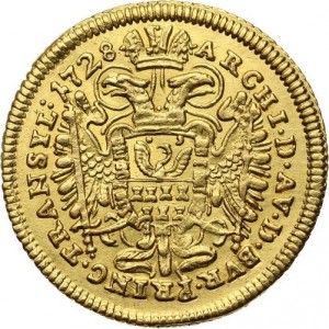 Реверс монеты Венгрия, 1 дукат, 1721-1728