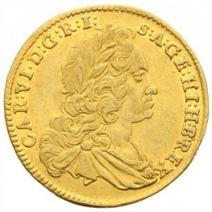 Аверс монеты Венгрия, 1 дукат, 1734-1740