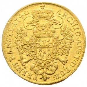 Реверс монеты Венгрия, 1 дукат, 1734-1740