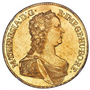 Аверс монеты Венгрия, 5 дукатов, 1754-1760