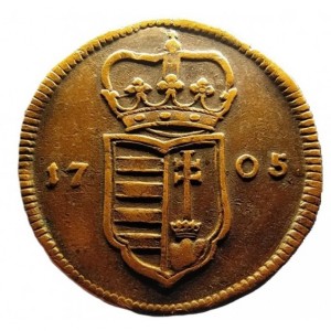 Аверс монеты Венгрия, 20 полтур, 1705-1706