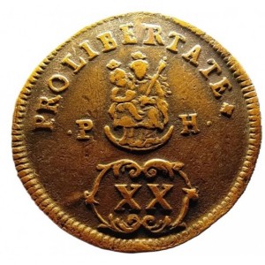Реверс монеты Венгрия, 20 полтур, 1705-1706