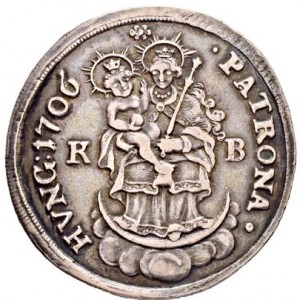 Реверс монеты Венгрия, ½ талера, 1704-1707