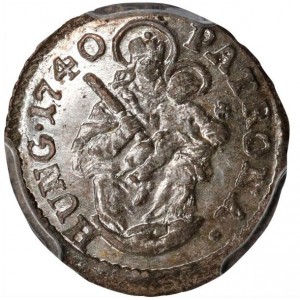 Реверс монеты Венгрия, 1 денар, 1733-1740