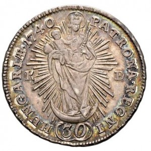 Реверс монеты Венгрия, 30 крейцеров, 1739-1740