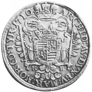 Реверс монеты Венгрия, ½ талера, 1708-1711