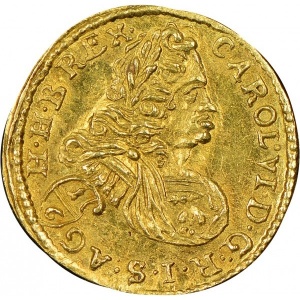 Аверс монеты Венгрия, ⅙ дуката, 1728-1740