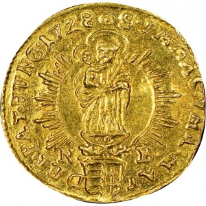 Реверс монеты Венгрия, ⅙ дуката, 1728-1740