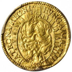 Реверс монеты Венгрия, 1 дукат, 1709-1711