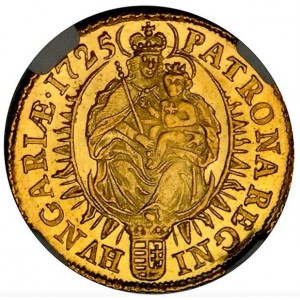 Реверс монеты Венгрия, 1 дукат, 1712-1730