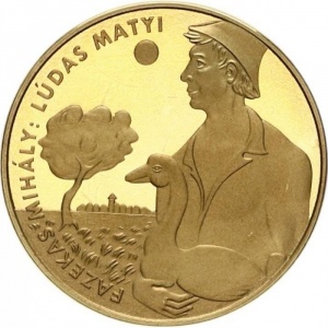 Реверс монеты Венгрия, 200 форинтов, 2001, Детская литература - Лудаш Мати
