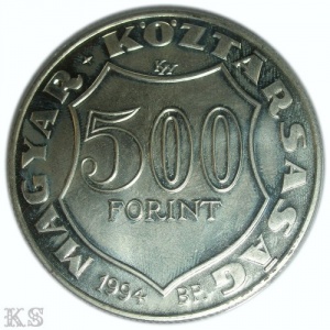 Аверс монеты Венгрия, 500 форинтов, 1994, 100 лет со дня смерти Лайоша Кошута
