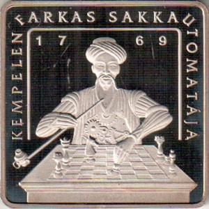 Реверс монеты Венгрия, 500 форинтов, 2002, Шахматный автомат Кемпелена