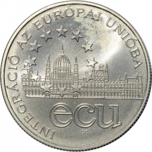 Реверс монеты Венгрия, 1000 форинтов, 1995, Европейский союз