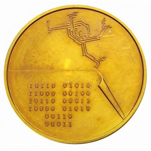 Реверс монеты Венгрия, 1000 форинтов, 2002, Меркурий /Полая монета-контейнер/