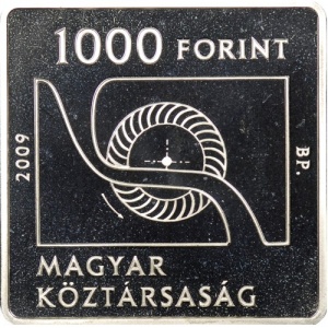 Аверс монеты Венгрия, 1000 форинтов, 2009, 150 лет со дня рождения Доната Банки