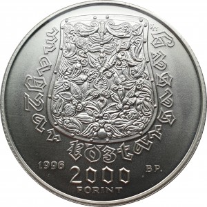 Аверс монеты Венгрия, 2000 форинтов, 1996, 1100 лет государственности Венгрии
