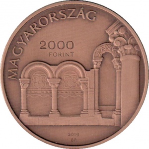 Аверс монеты Венгрия, 2000 форинтов, 2019, Эстергом