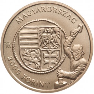 Аверс монеты Венгрия, 2000 форинтов, 2020, Средневековые венгерские золотые флорины - Золотой флорин И. Уласло