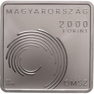 Аверс монеты Венгрия, 2000 форинтов, 2020, 150 лет национальной метеорологической службе