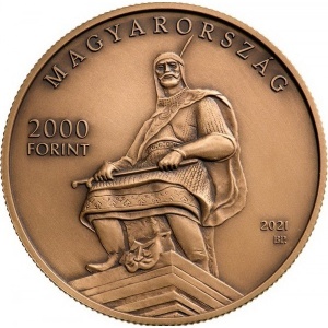 Аверс монеты Венгрия, 2000 форинтов, 2021, Опустасер