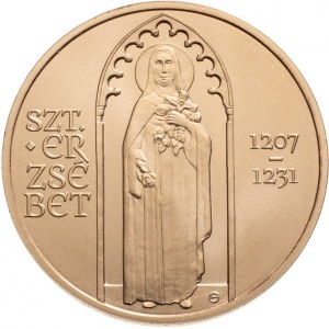 Реверс монеты Венгрия, 2000 форинтов, 2021, Святая Елизавета Венгерская