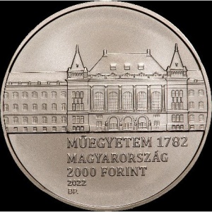 Аверс монеты Венгрия, 2000 форинтов, 2022, 240 лет Будапештскому университету технологии и экономики