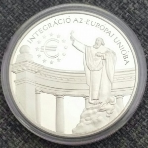 Реверс монеты Венгрия, 3000 форинтов, 1999, Интеграция в Европейский Союз