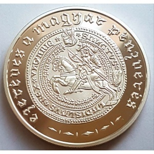 Реверс монеты Венгрия, 3000 форинтов, 2001, 1000 лет венгерской чеканке монет