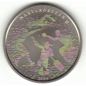 Аверс монеты Венгрия, 3000 форинтов, 2024, XXXIII Олимпийские и XVII Паралимпийские игры, Париж, 2024