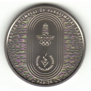 Реверс монеты Венгрия, 3000 форинтов, 2024, XXXIII Олимпийские и XVII Паралимпийские игры, Париж, 2024