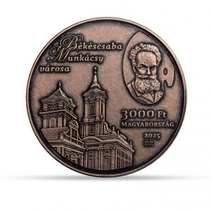 Аверс монеты Венгрия, 3000 форинтов, 2025, Области и города Венгрии - Бекеш, г. Бекешчаба