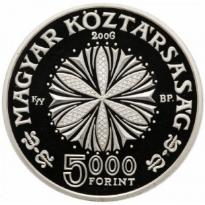 Аверс монеты Венгрия, 5000 форинтов, 2006, 125 лет со дня рождения Белы Бартока