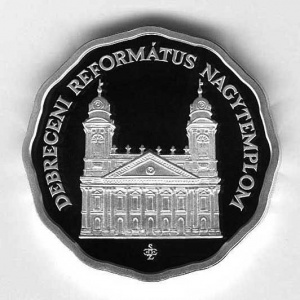 Реверс монеты Венгрия, 5000 форинтов, 2007, Реформированная Великая церковь Дебрецена