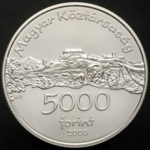 Аверс монеты Венгрия, 5000 форинтов, 2008, Замок Сиклош
