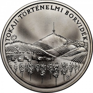 Реверс монеты Венгрия, 5000 форинтов, 2008, Всемирное наследие ЮНЕСКО - Винодельческий регион Токай-Хедьялья