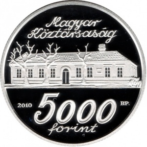 Аверс монеты Венгрия, 5000 форинтов, 2010, 200 лет со дня рождения Ференца Эркеля