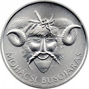 Реверс монеты Венгрия, 5000 форинтов, 2011, Нематериальное культурное наследие ЮНЕСКО - Бушояраш