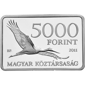 Аверс монеты Венгрия, 5000 форинтов, 2011, Национальный парк Дунай-Драва