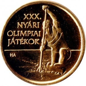 Реверс монеты Венгрия, 5000 форинтов, 2012, XXX летние Олимпийские Игры, Лондон 2012