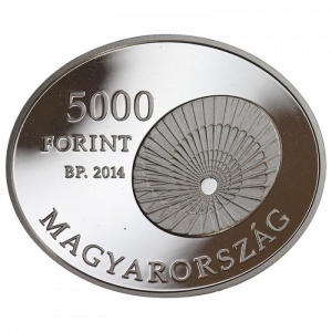 Аверс монеты Венгрия, 5000 форинтов, 2014, Роберт Барани