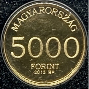 Аверс монеты Венгрия, 5000 форинтов, 2015, 150 лет со дня смерти Игнаца Земмельвейса