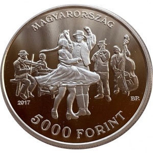 Аверс монеты Венгрия, 5000 форинтов, 2017, 125 лет со дня рождения Ласло Лайта
