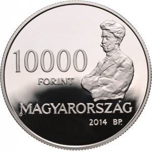 Аверс монеты Венгрия, 10.000 форинтов, 2014, 100 лет со дня смерти Белы Спаньи