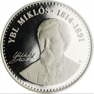 Реверс монеты Венгрия, 10.000 форинтов, 2014, 200 лет со дня рождения Миклоша Ибля