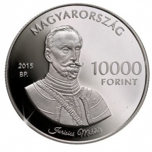 Аверс монеты Венгрия, 10.000 форинтов, 2015, Крепость в Кёсеге