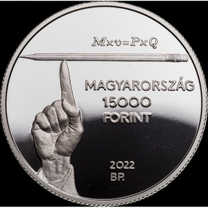 Аверс монеты Венгрия, 15.000 форинтов, 2022, 110 лет со дня рождения Милтона Фридмана